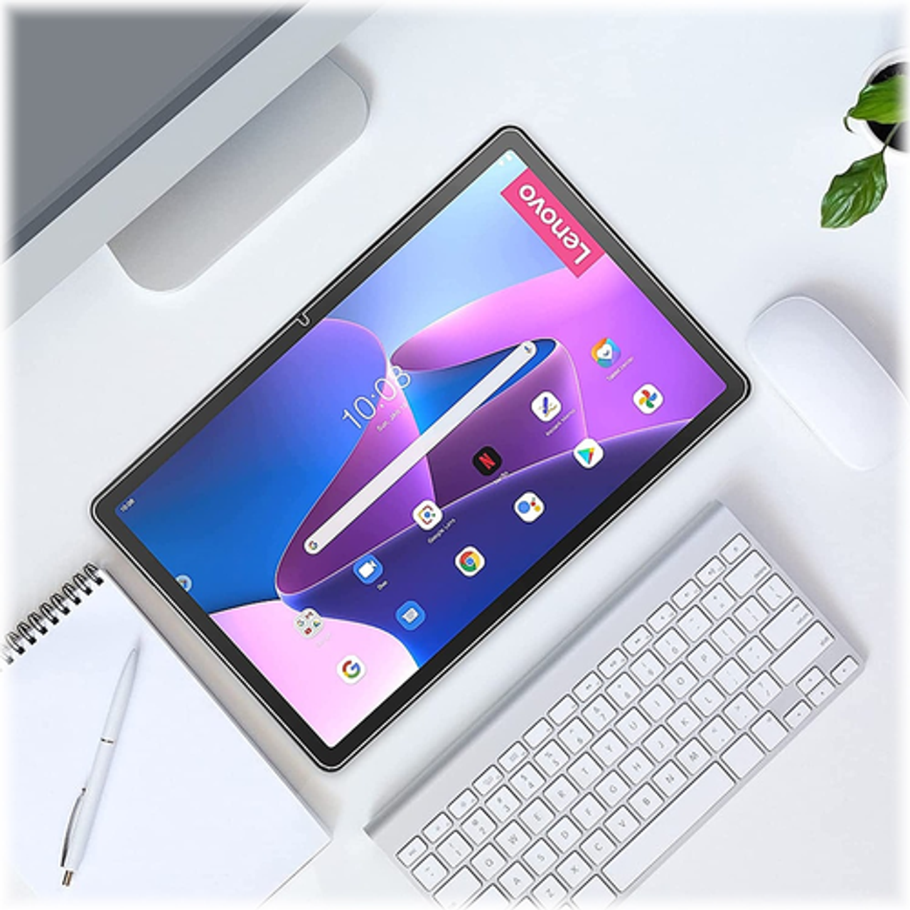 SaharaCase - ZeroDamage Ultra Strong Tempered Glass Screen Protector for Lenovo Tab M10 Plus (3rd Gen) - Clear