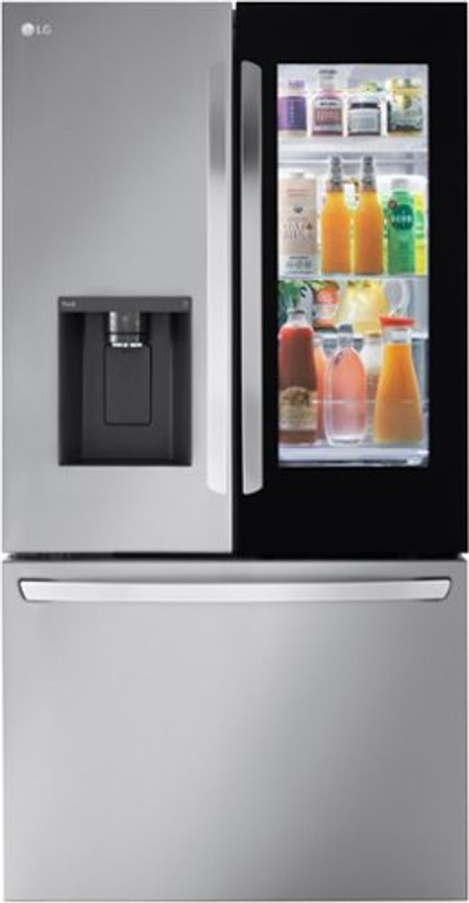 LG - 25.5 cu ft Frenh Door Refrigerator with InstaView - Stainless steel