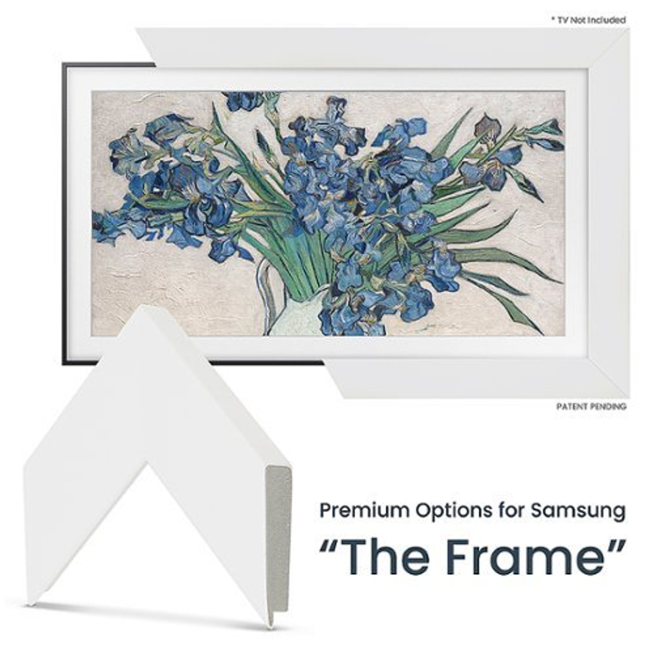 Frame My TV.com - Deco Premiere Bezel for Samsung the Frame TV - 65" (2021-2022) - Gloss White