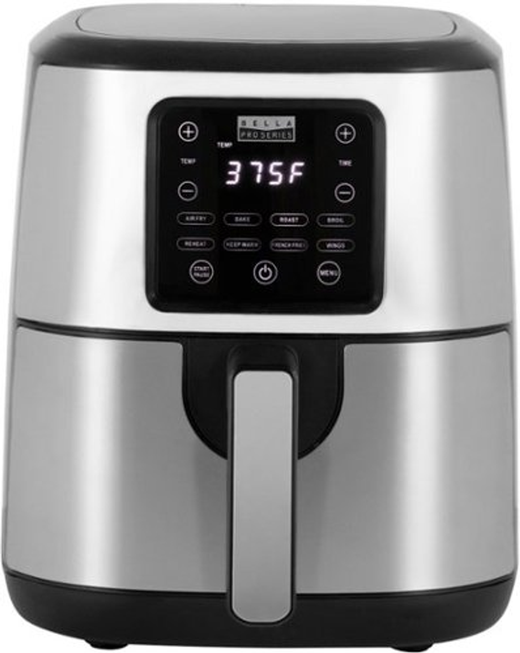 Bella Pro Series - 4.2-qt. Digital Air Fryer with Stainless Steel Finish - Stainless Steel