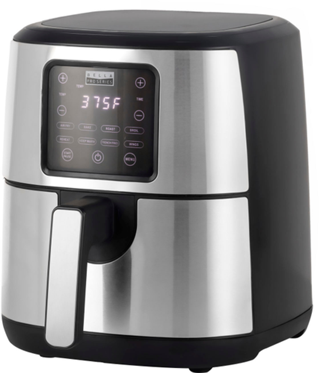 Bella Pro Series - 4.2-qt. Digital Air Fryer with Stainless Steel Finish - Stainless Steel