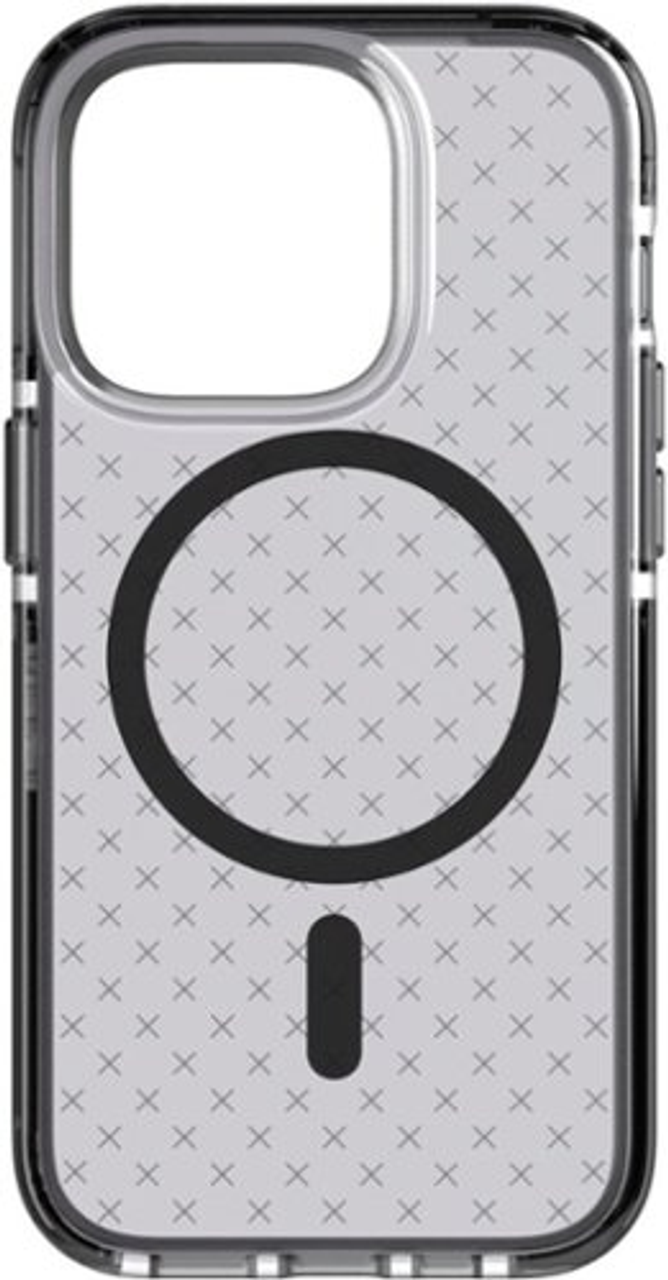 Tech21 - EvoCheck Case with MagSafe for Apple iPhone 14 Pro - Smokey/Black