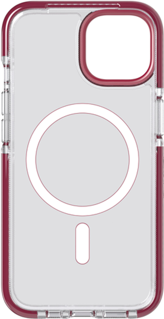 Tech21 - EvoCrystal Case with MagSafe for Apple iPhone 14 - Burgundy