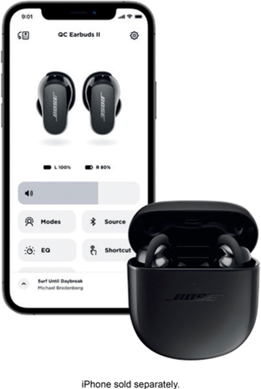 Bose - QuietComfort Earbuds II True Wireless Noise Cancelling In-Ear Headphones - Triple Black