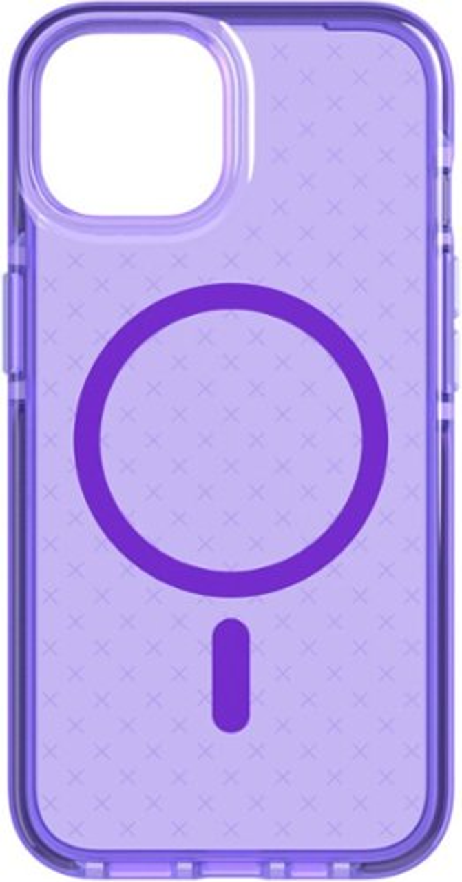 Tech21 - EvoCheck Case with MagSafe for Apple iPhone 14 - Wondrous Purple