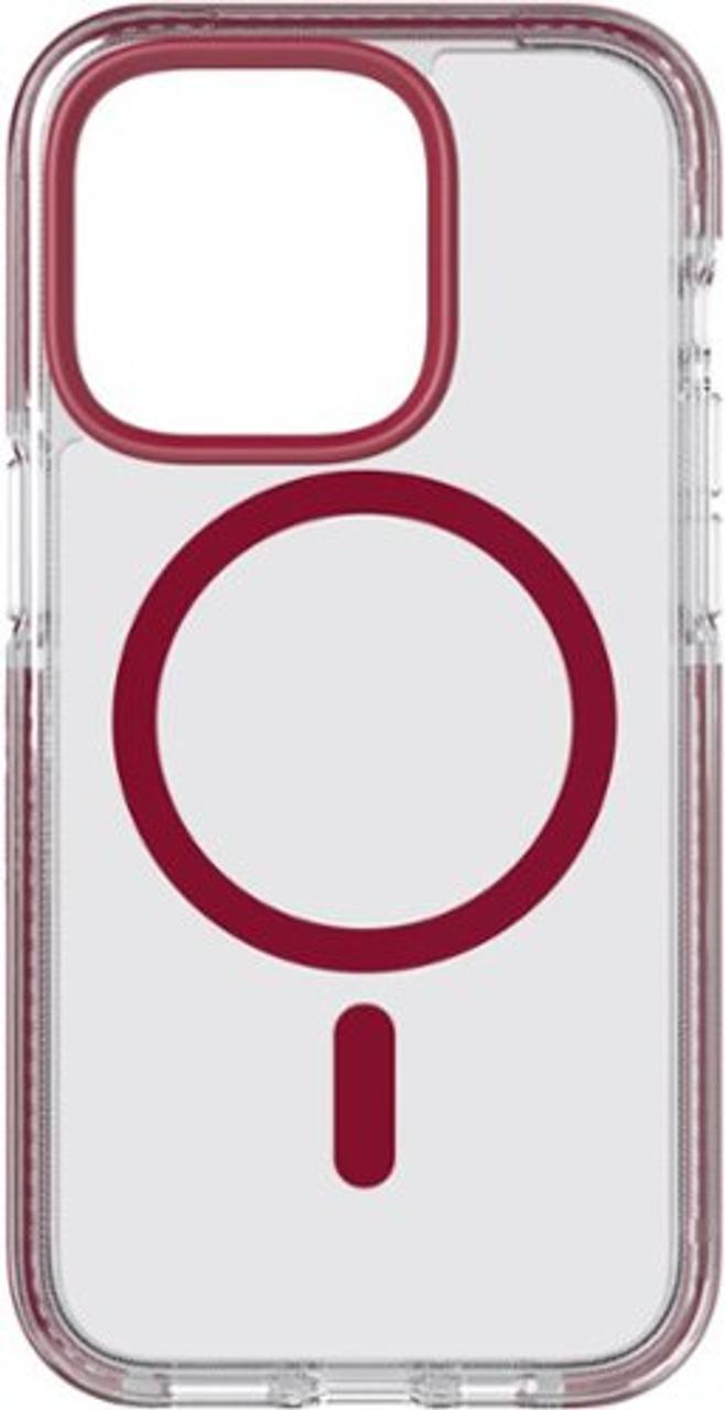 Tech21 - EvoCrystal Case with MagSafe for Apple iPhone 14 Pro - Burgundy