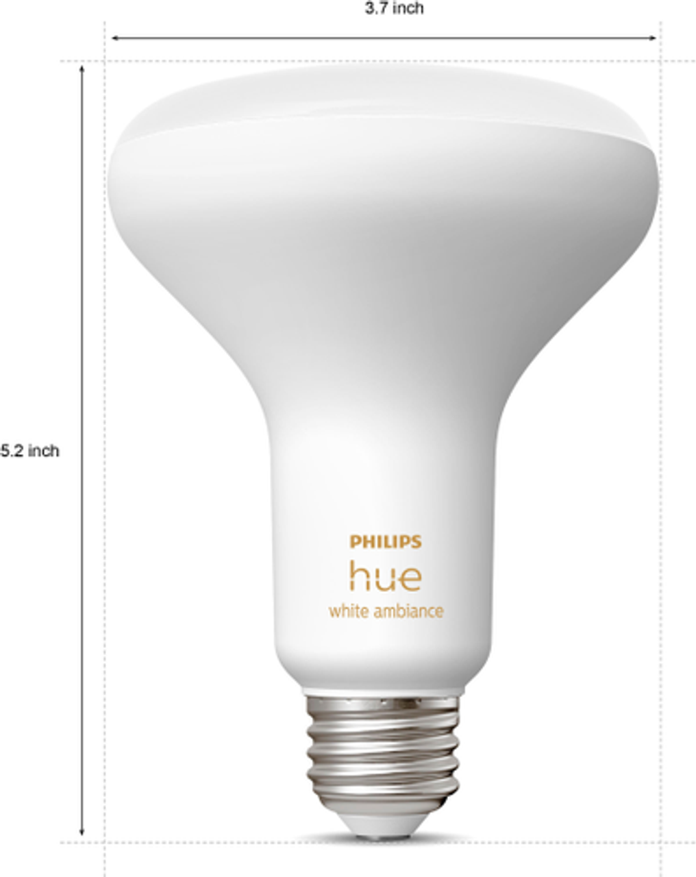 Philips - Hue White Ambiance BR30 Bluetooth 85W Smart LED Bulb (2-pack) - Adjustable White