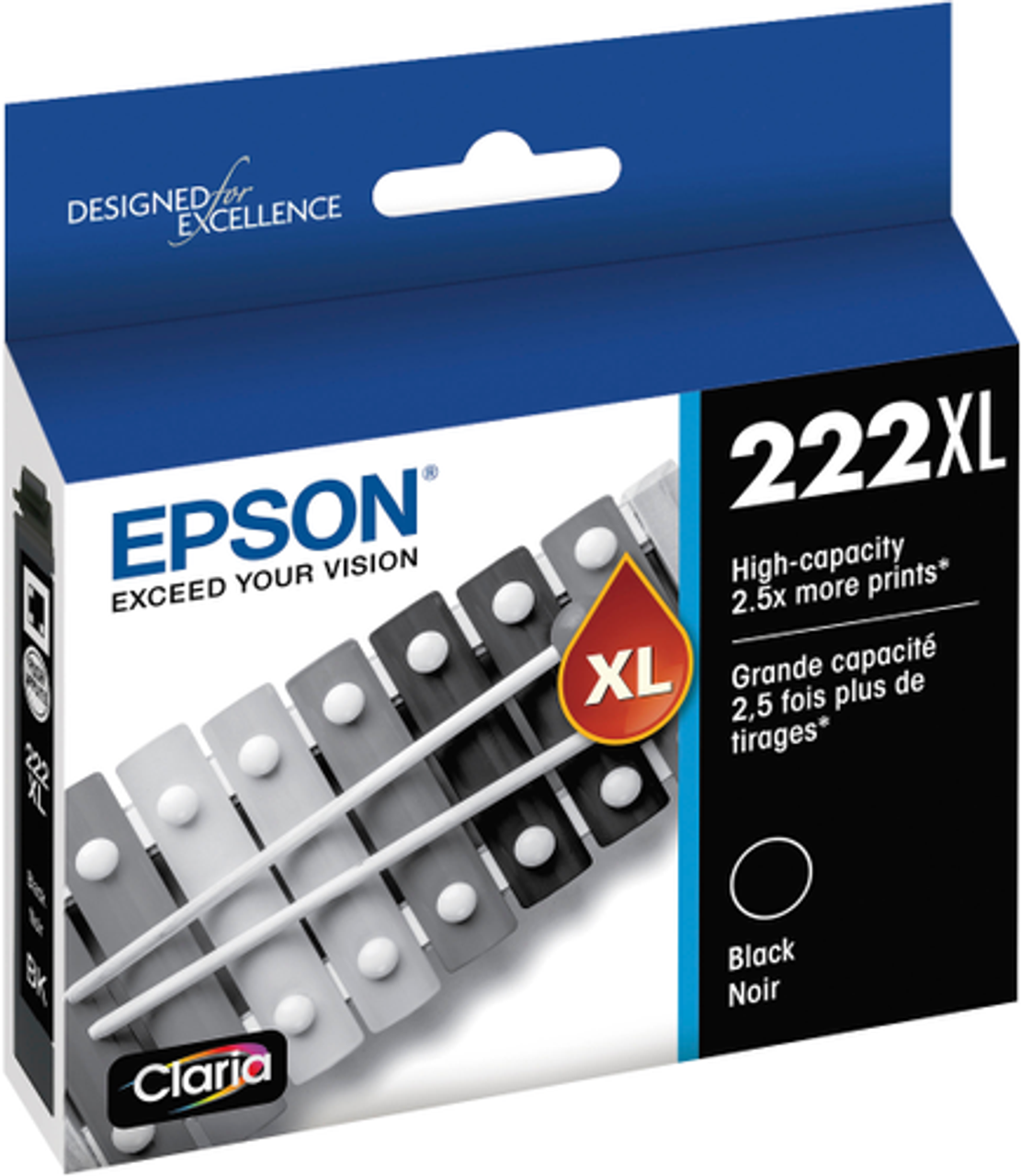 Epson - T222 Blk Ink Cart, High Cap