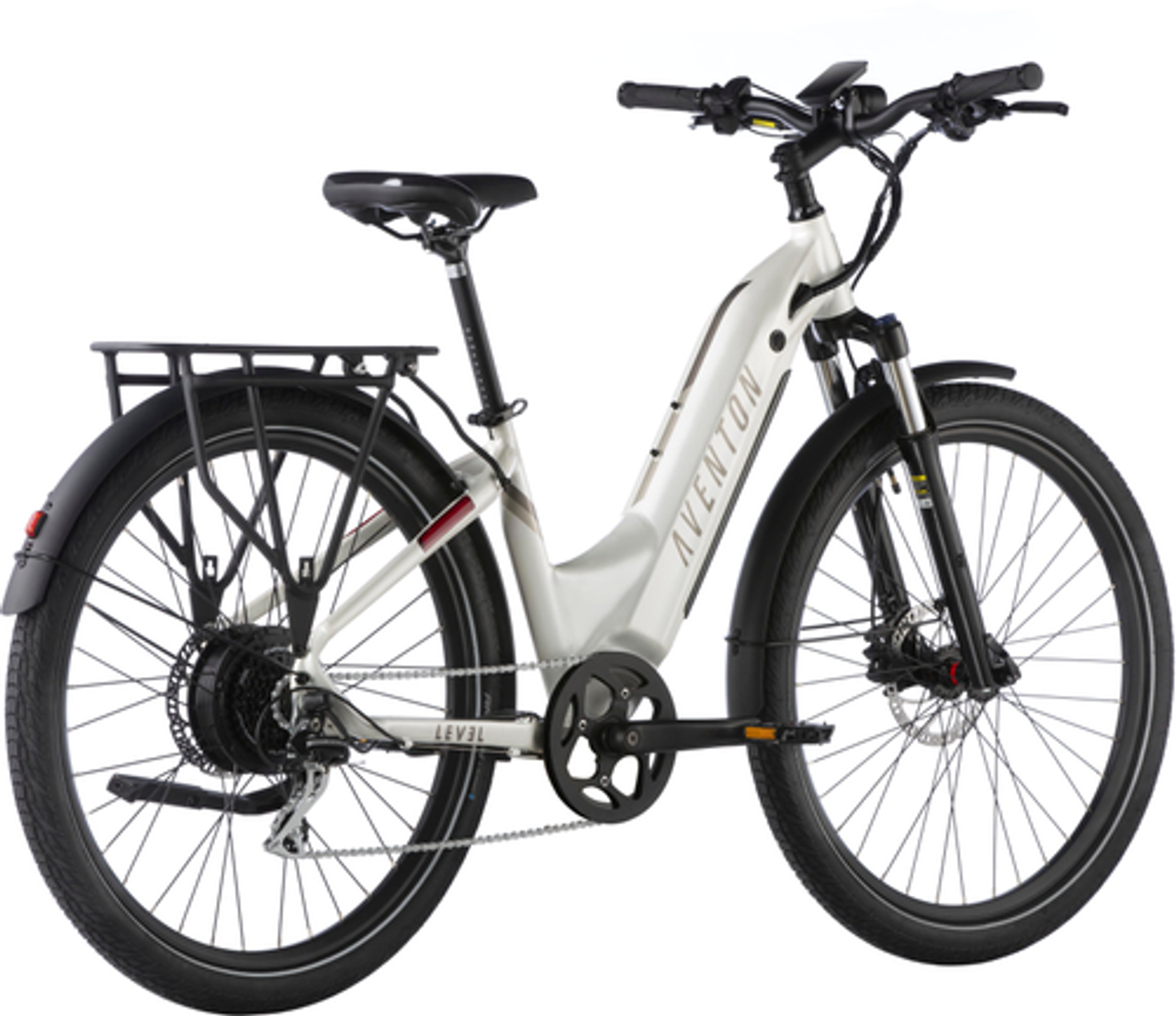 Aventon - Level.2 Commuter Step-Through eBike w/ up to 60 miles Max Operating Range and 28 MPH Max Speed - Polar White