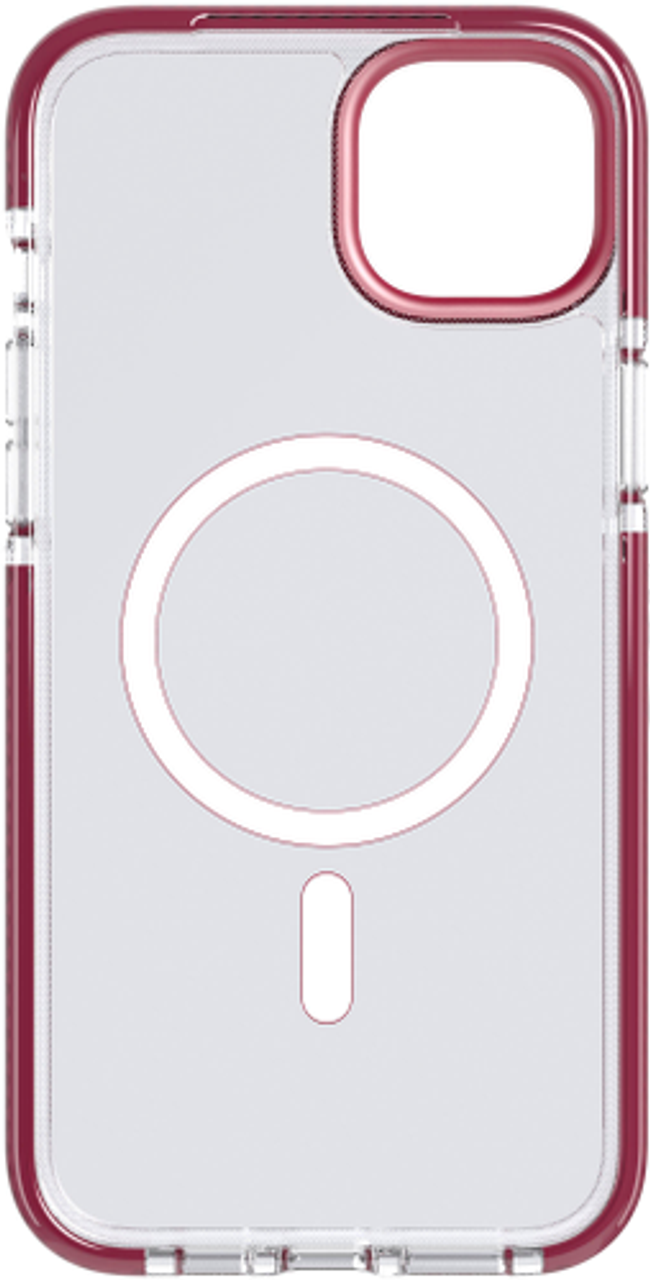 Tech21 - EvoCrystal Case with MagSafe for Apple iPhone 14 Plus - Burgundy