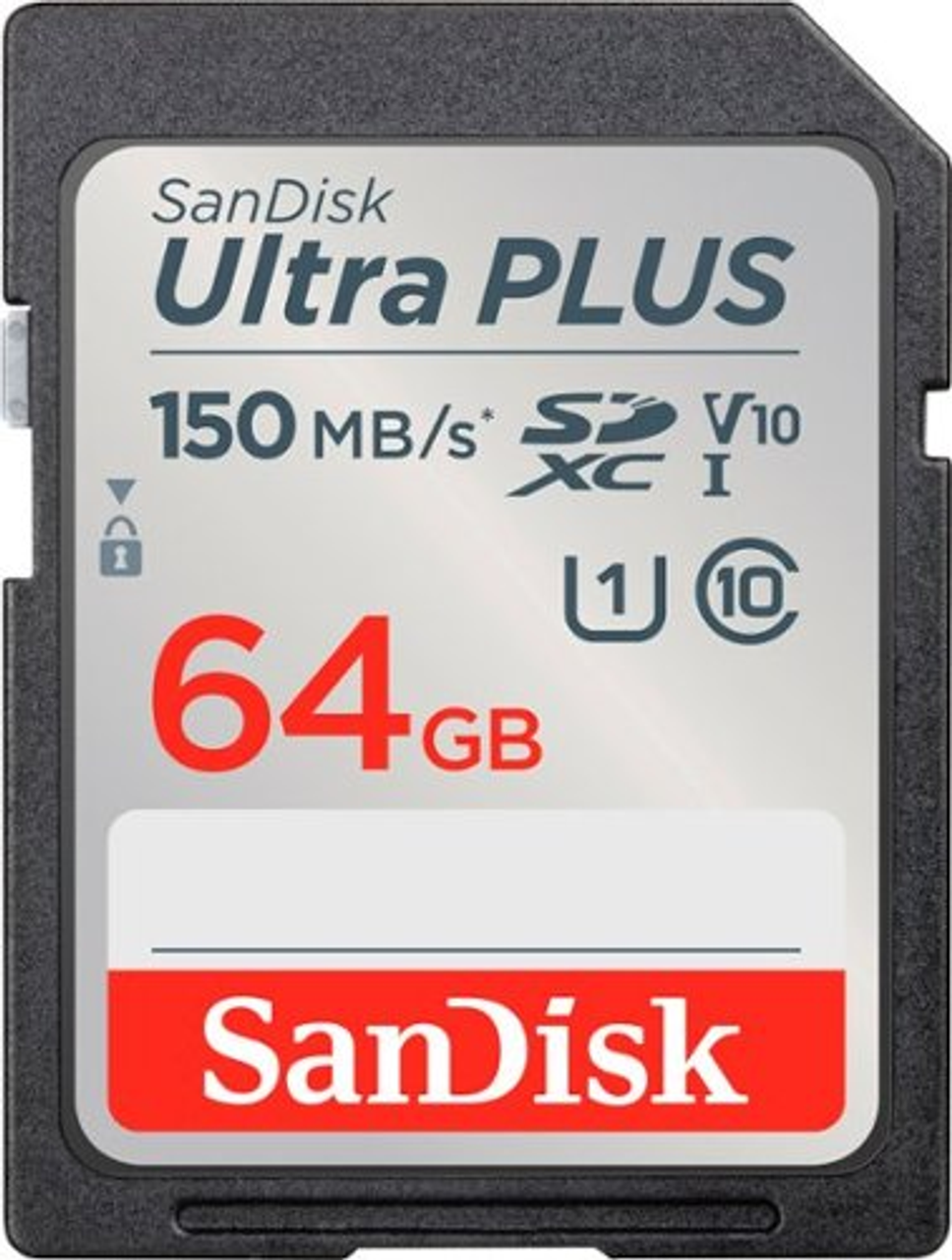 SanDisk - Ultra PLUS 64GB SDXC UHS-I Memory Card