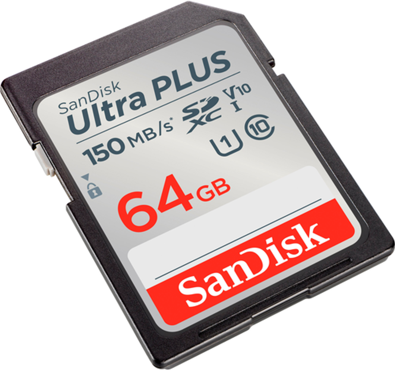 SanDisk - Ultra PLUS 64GB SDXC UHS-I Memory Card