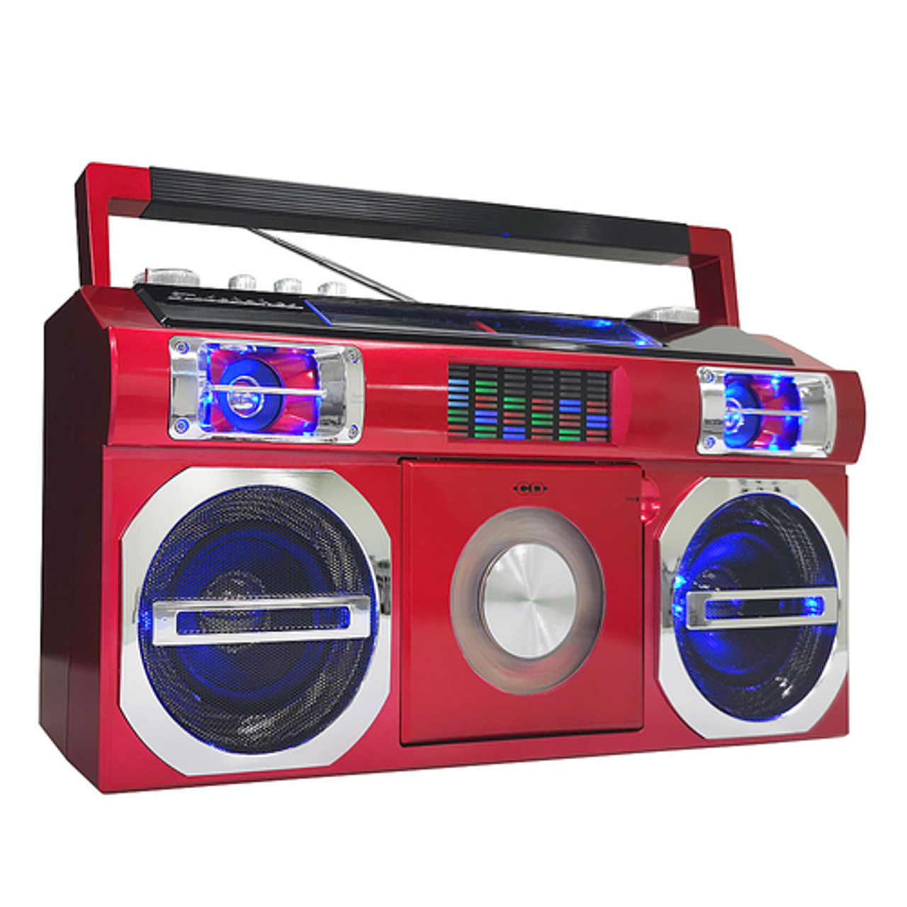 Studebaker - Bluetooth Boombox with FM Radio, CD Player, 10 watts RMS - Red