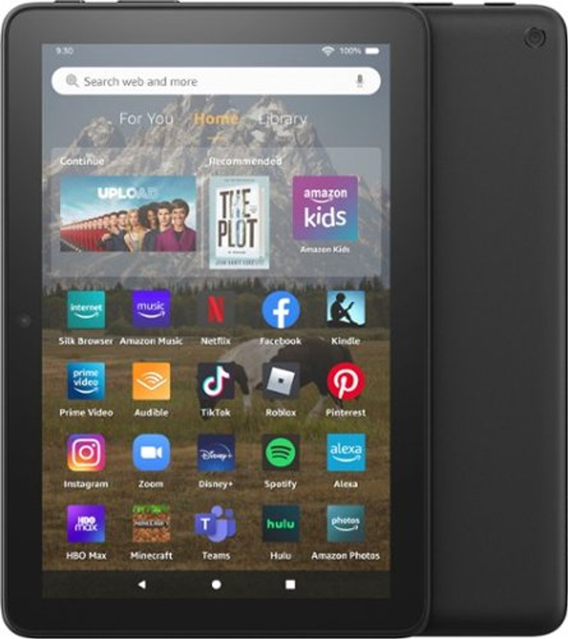 Amazon - Fire HD 8 tablet, 8” HD Display, 32 GB, 30% faster processor, designed for portable entertainment, (2022 release) - Black