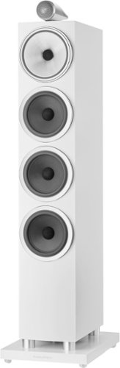 Bowers & Wilkins - 700 Series 3 Floorstanding Speaker w/ Tweeter on top, w/6" midrange, three 6.5" bass drivers (each) - White