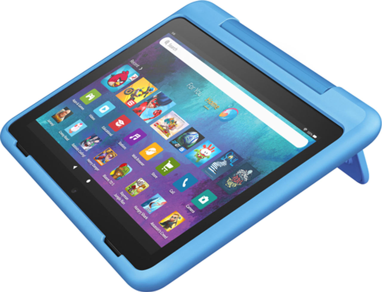 Amazon - Fire HD 8 Kids Pro tablet, 8" HD display, ages 6-12, 30% faster processor, Kid-Friendly Case, 32 GB, (2022 release) - Cyber Sky