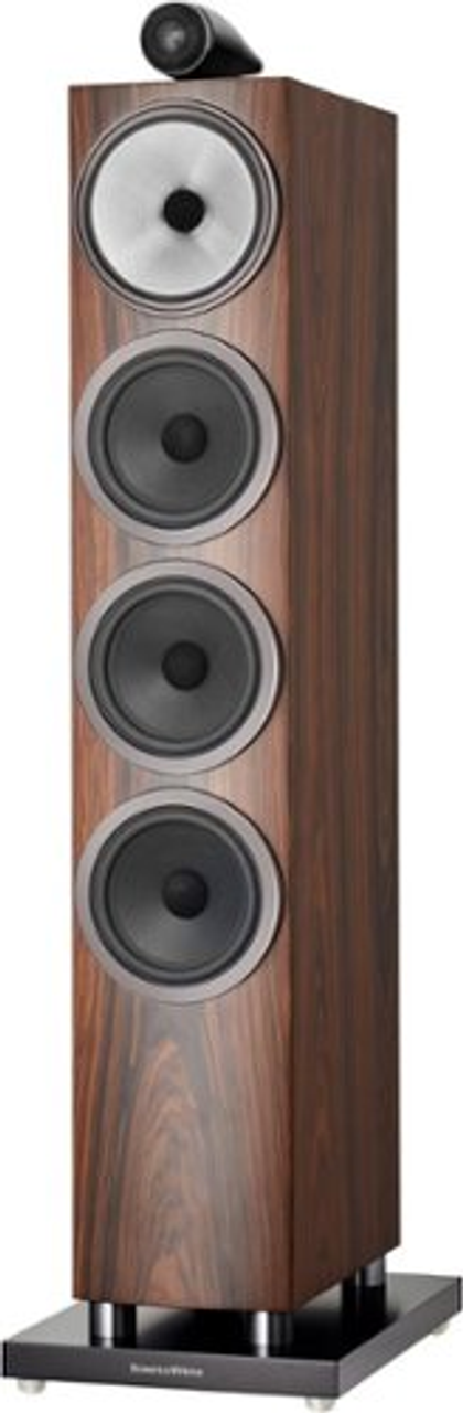 Bowers & Wilkins - 700 Series 3 Floorstanding Speaker w/ Tweeter on top, w/6" midrange, three 6.5" bass drivers (each) - Mocha