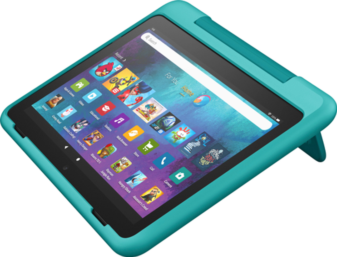 Amazon - Fire HD 8 Kids Pro tablet, 8" HD display, ages 6-12, 30% faster processor, Kid-Friendly Case, 32 GB, (2022 release) - Hello Teal