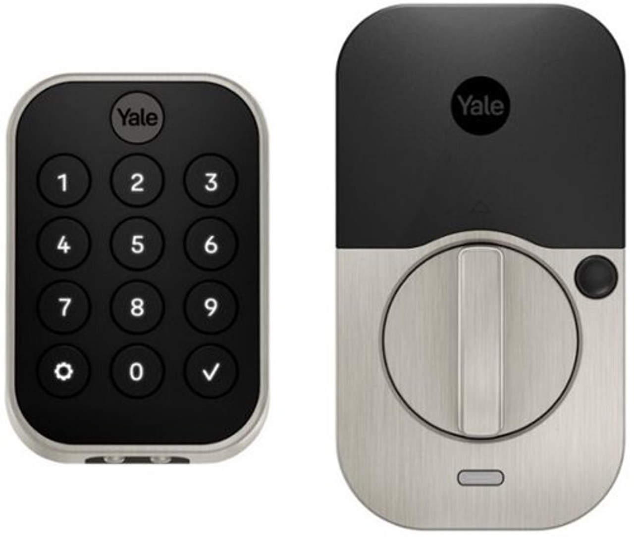 Yale Assure Lock 2, Key-Free Pushbutton Lock with Bluetooth, Satin Nickel - Satin Nickel