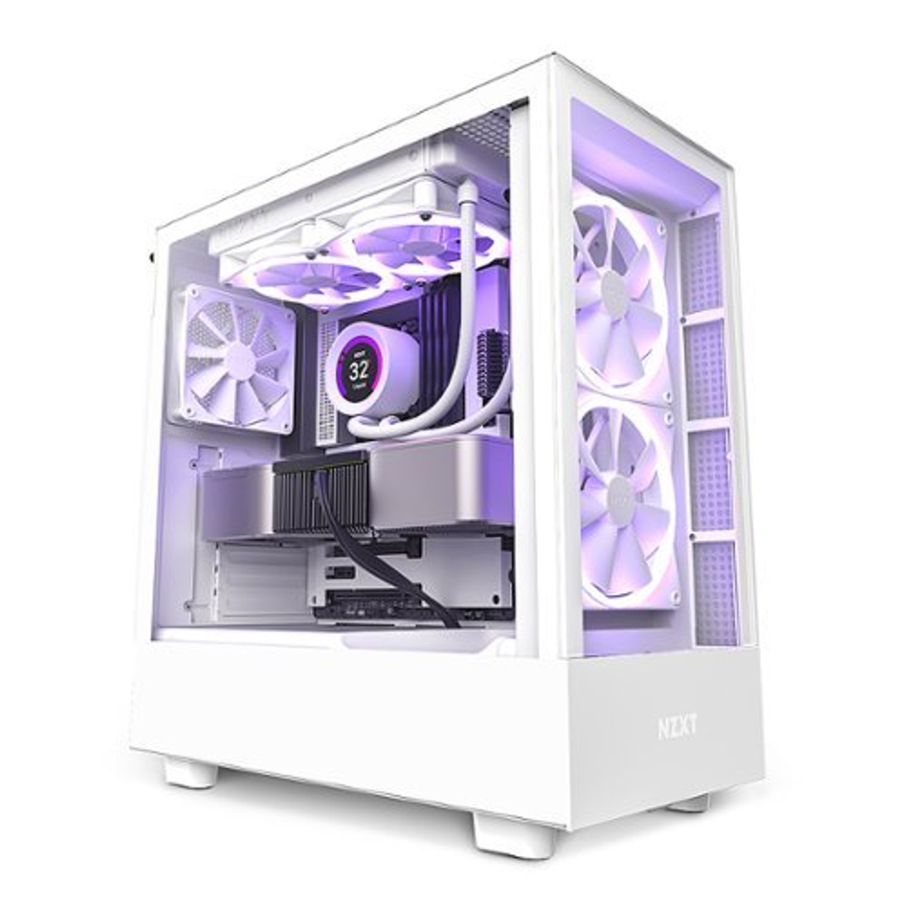 NZXT - H5 Elite Mid-Tower ATX Case White - White