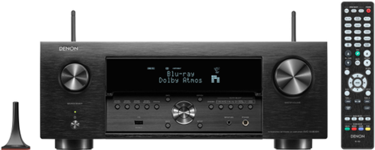 Denon - AVR-X4800H 8K Ultra HD 9.4 Channel (125W X 9) AV Receiver, Supports Dolby Atmos, DTS:X Pro, IMAX Enhanced & Auro 3D - Black