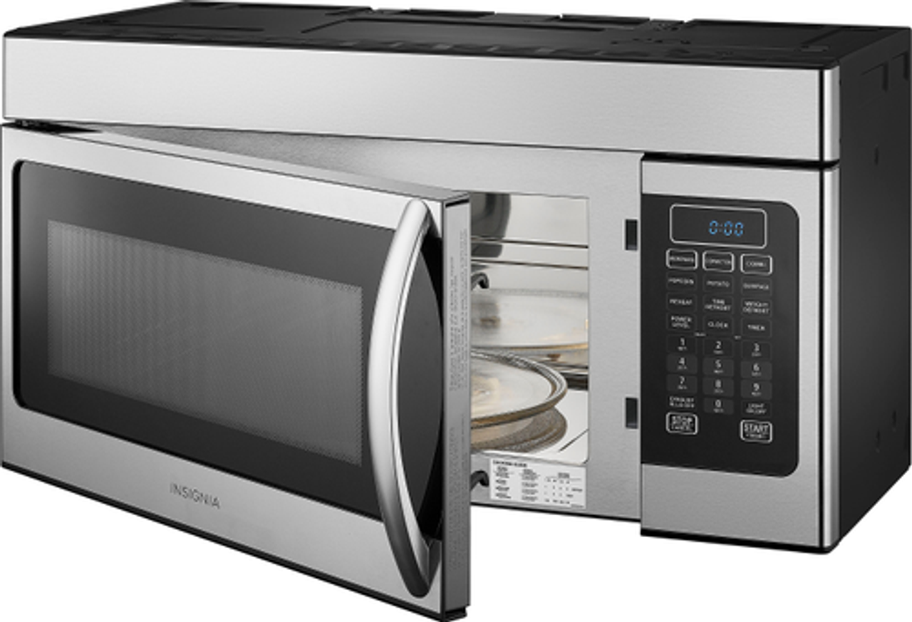 Insignia™ - 1.5 Cu. Ft. Convection Over-the-Range Microwave - Stainless steel