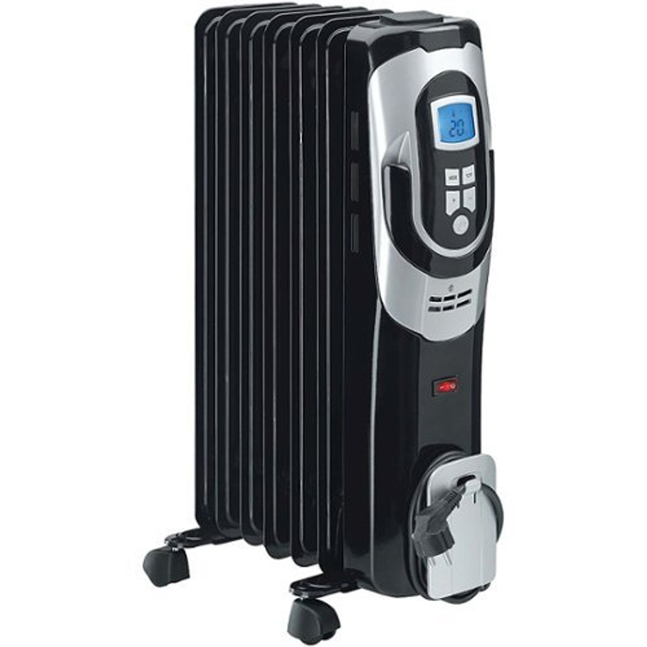 Lifesmart - 1500W Digital Oil Filled Radiator - Black