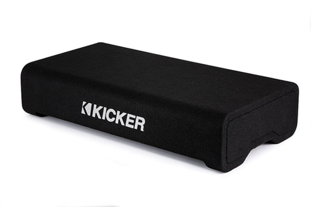 KICKER - CompRT Down-Firing 12” 2-Ohm Loaded Subwoofer Enclosure - Black