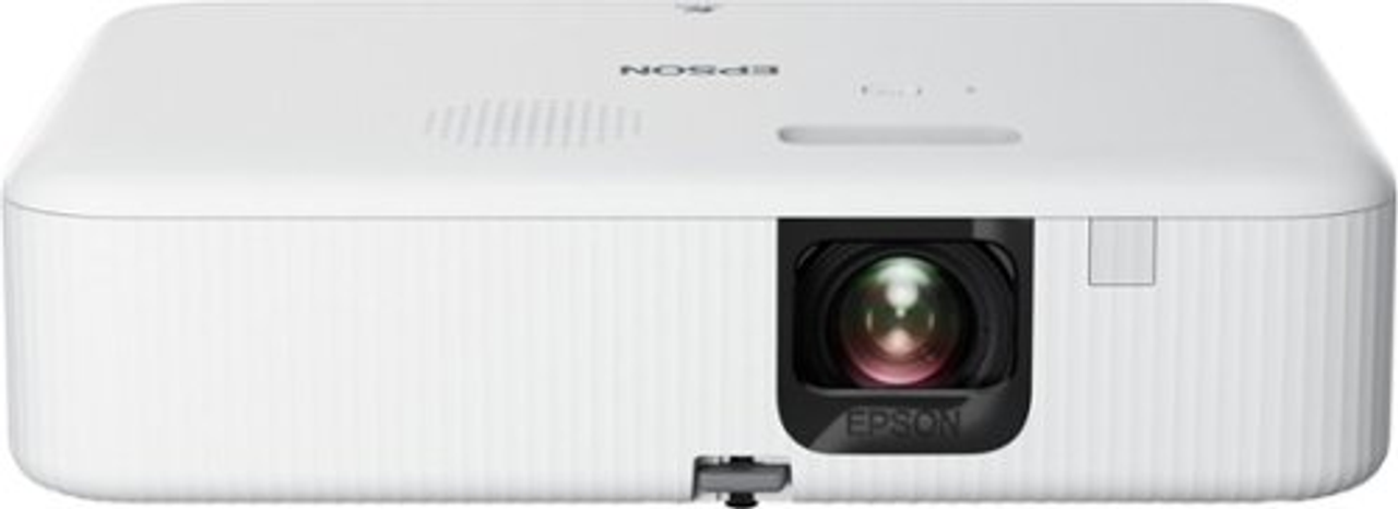 Epson EpiqVision Flex CO-FH02 Full HD 1080p Smart Streaming Portable Projector, 3-Chip 3LCD, Android TV, Bluetooth - White