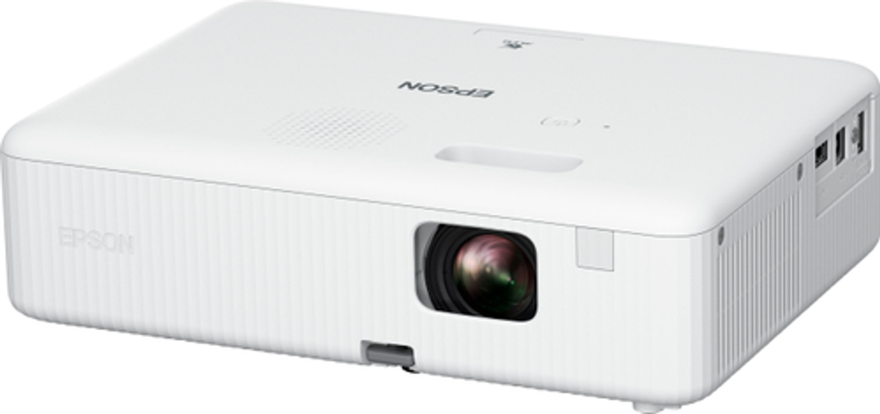 Epson EpiqVision Flex CO-W01 Portable Projector, 3-Chip 3LCD, Built-in Speaker, 300-Inch Home Entertainment and Work - White