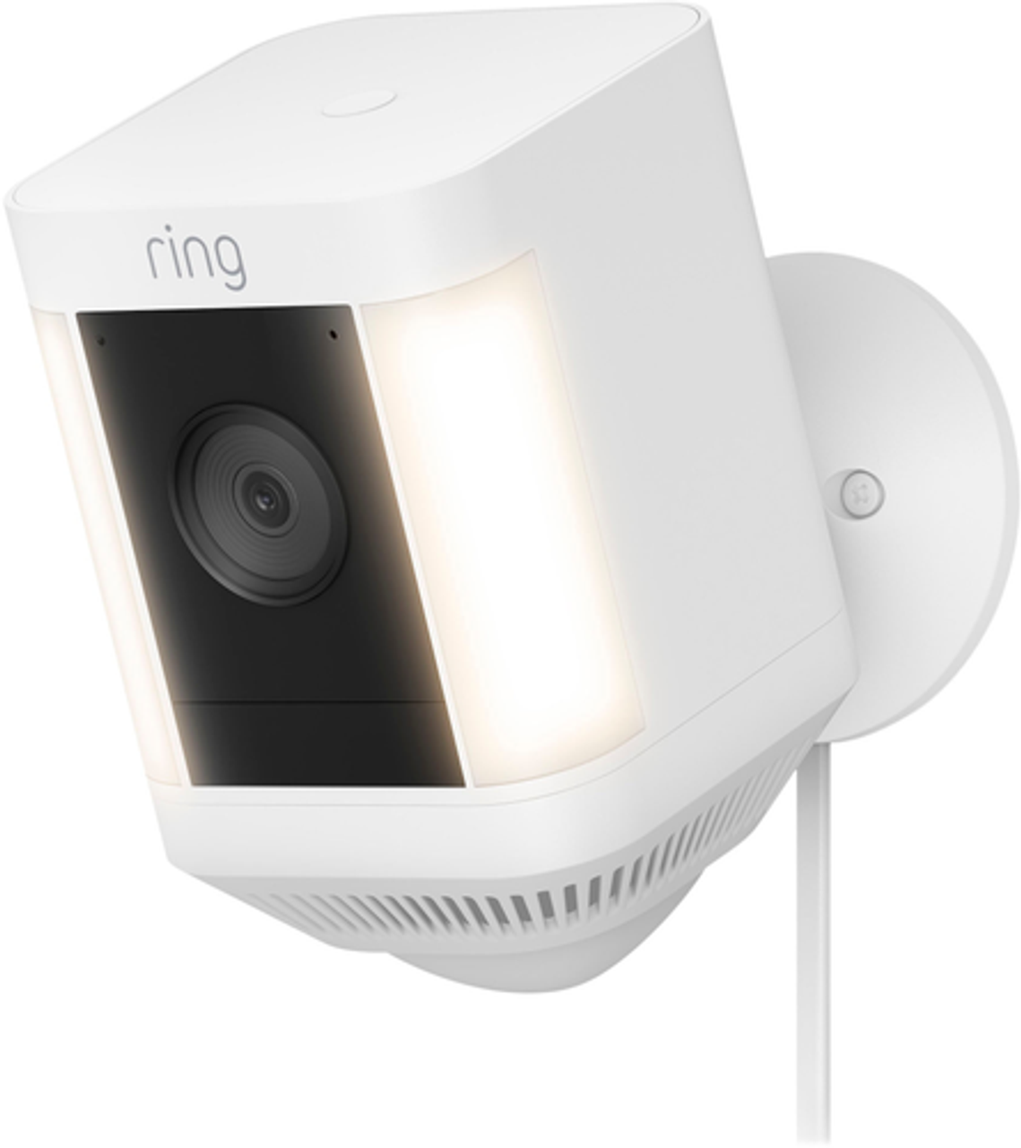 Ring - Spotlight Cam Plus Outdoor/Indoor Wireless 1080p Surveillance Camera - White