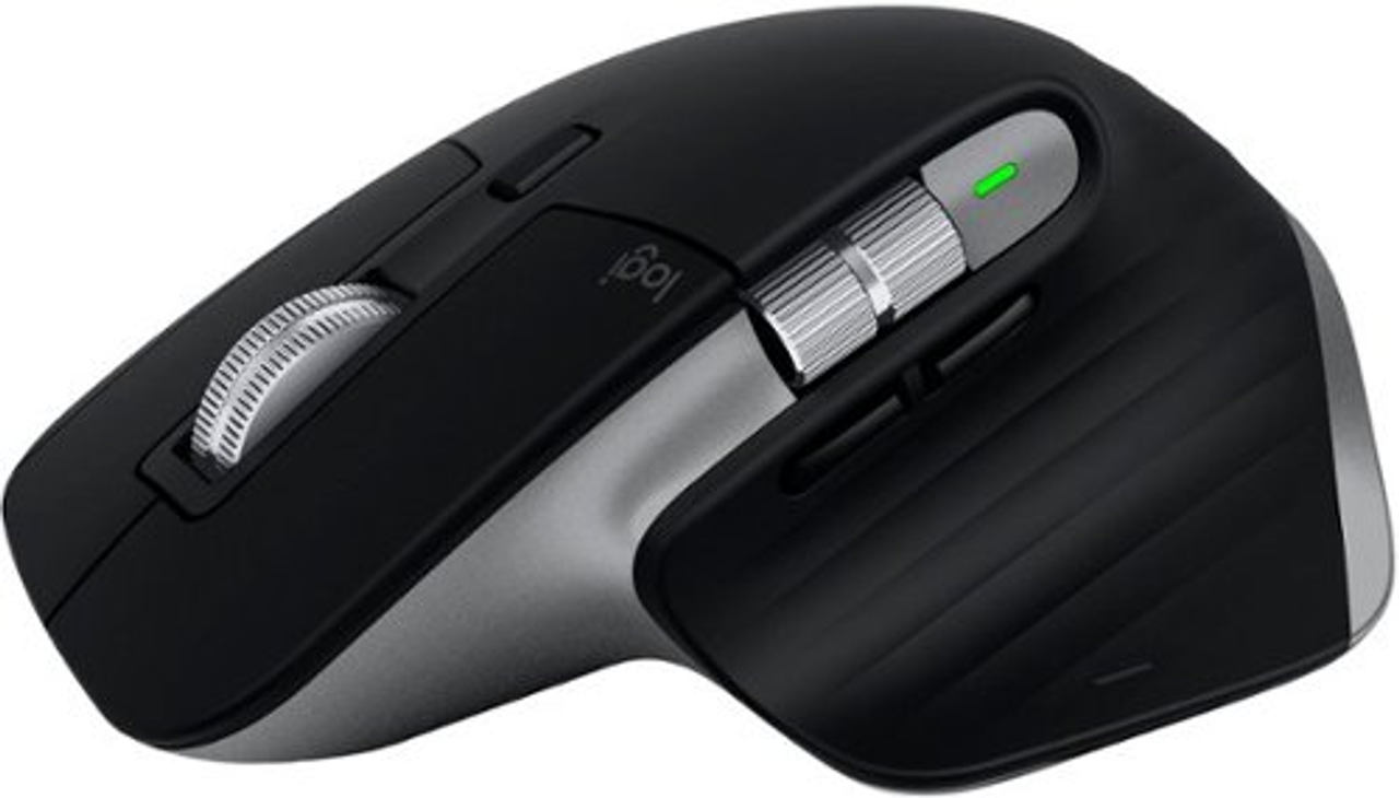 Logitech - MX Master 3S for Mac Bluetooth Laser Mouse with Ultrafast Scrolling - Space Gray