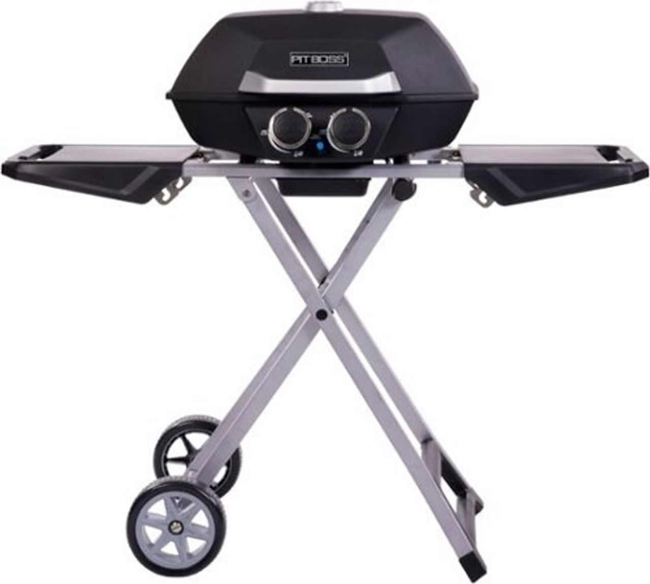 Pit Boss - 2-Burner Portable Gas Grill with Collapsible Cart - Black Sand