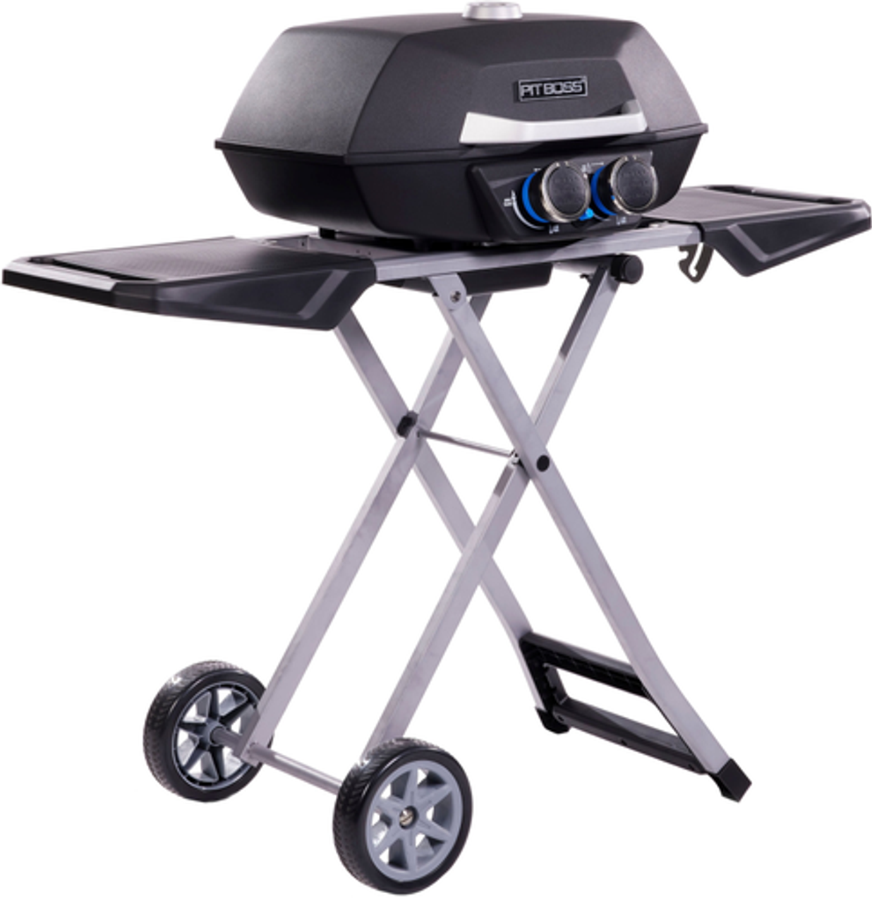 Pit Boss - 2-Burner Portable Gas Grill with Collapsible Cart - Black Sand