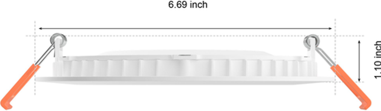 Philips - Hue White and Color Ambiance Slim Downlight 6" - White