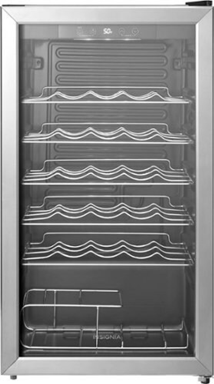 Insignia™ - 29-Bottle Wine Cooler - Stainless steel