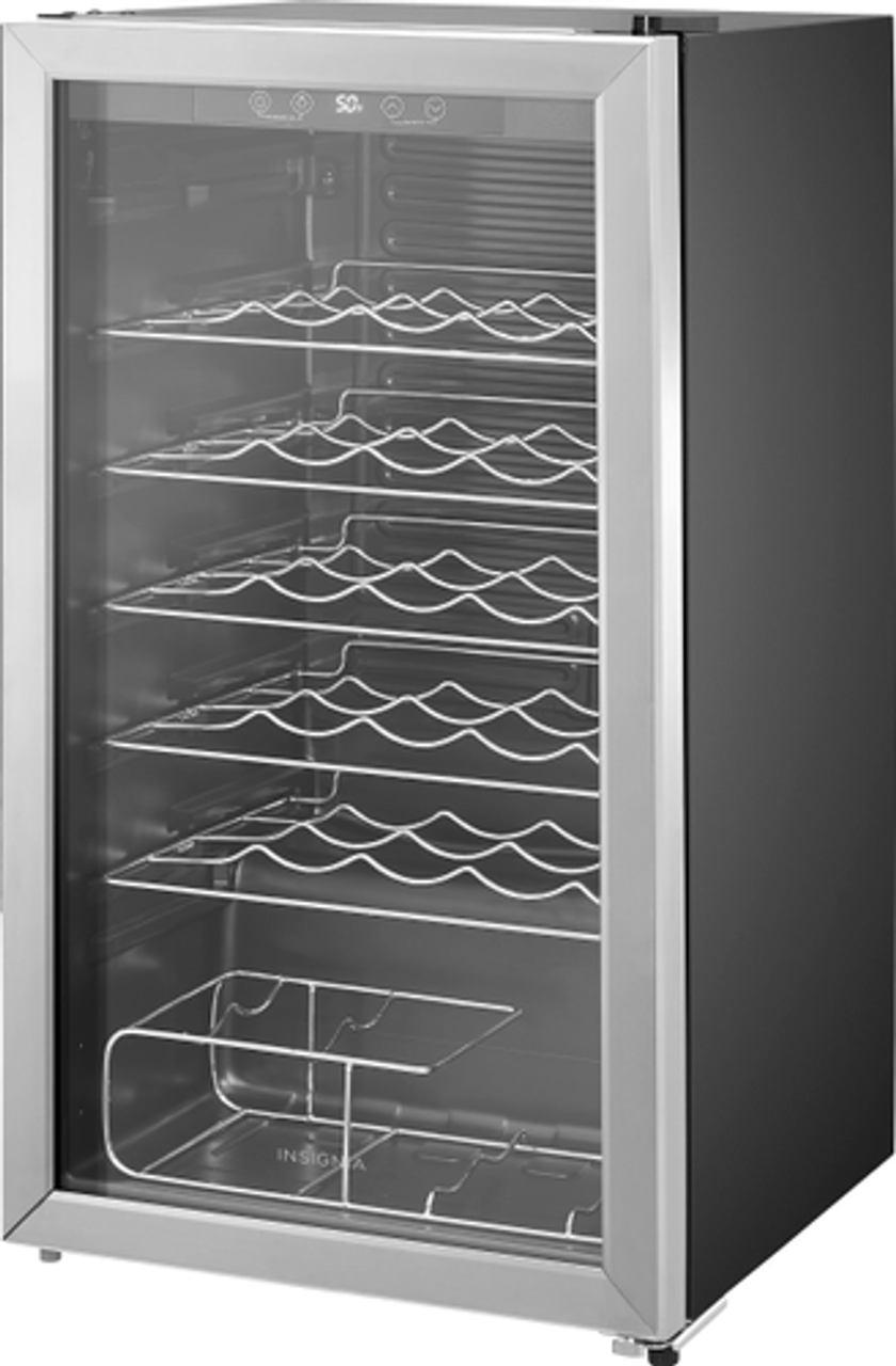 Insignia™ - 29-Bottle Wine Cooler - Stainless steel