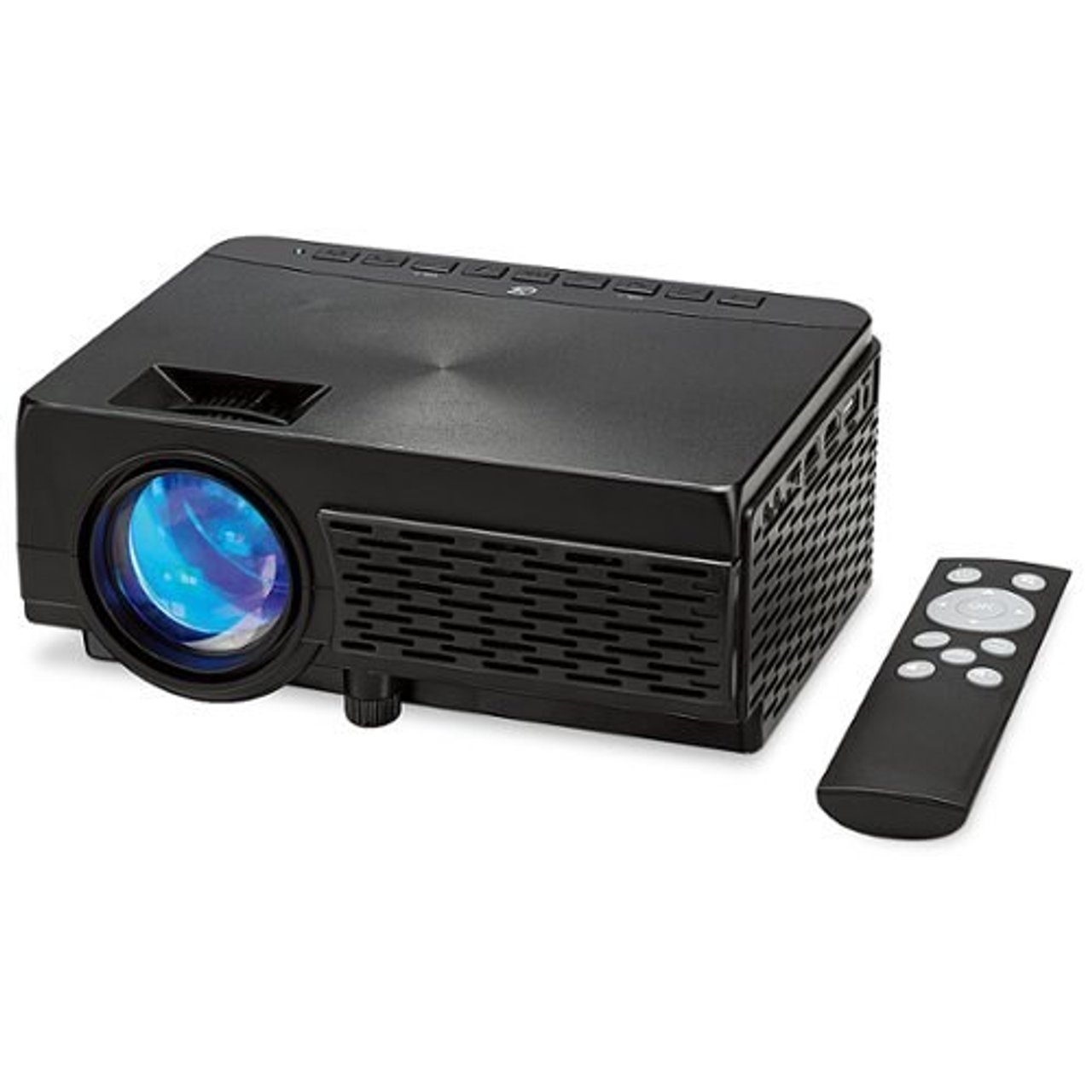 GPX - Projector with Bluetooth and 120in Projection Screen - Black