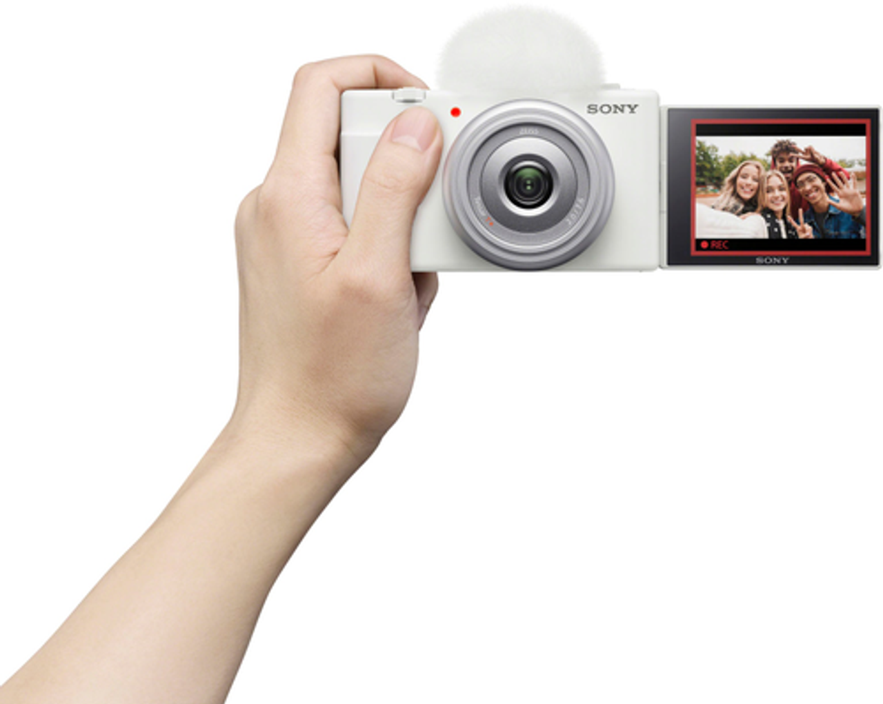 Sony ZV-1F Vlog Camera for Content Creators and Vloggers - White