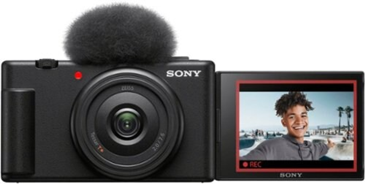 Sony ZV-1F Vlog Camera for Content Creators and Vloggers - Black