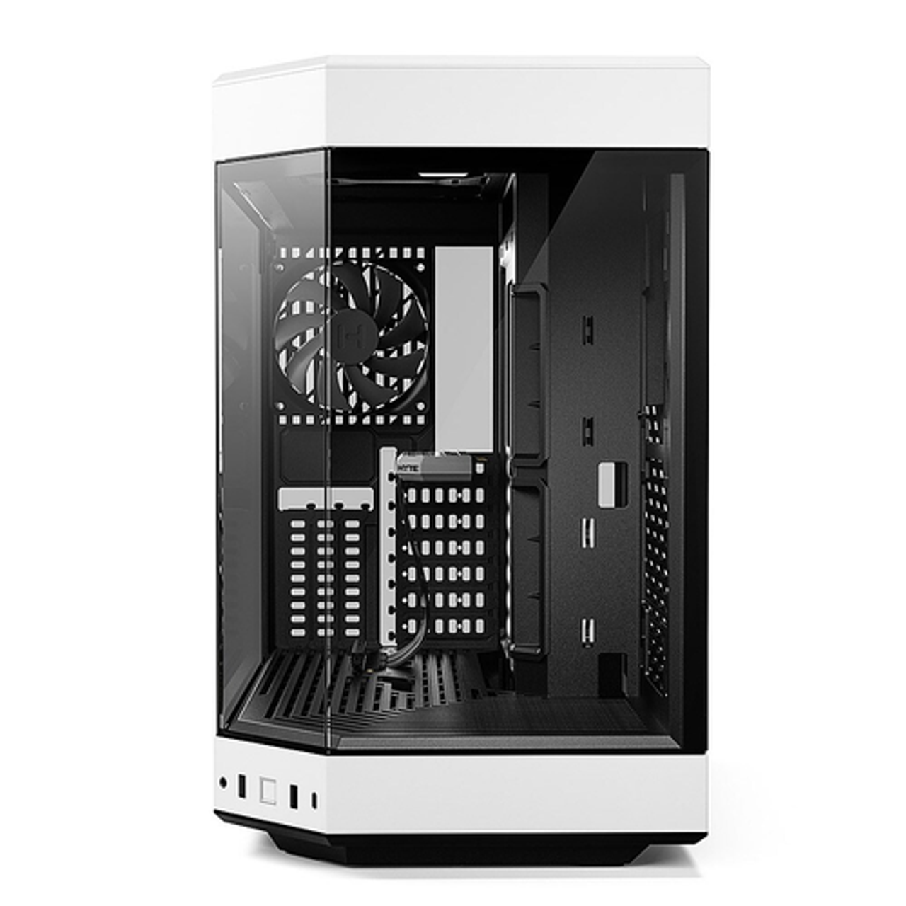 iBUYPOWER - HYTE Y60 Computer Case, PCIe 4.0 Riser Cable Included,White - White
