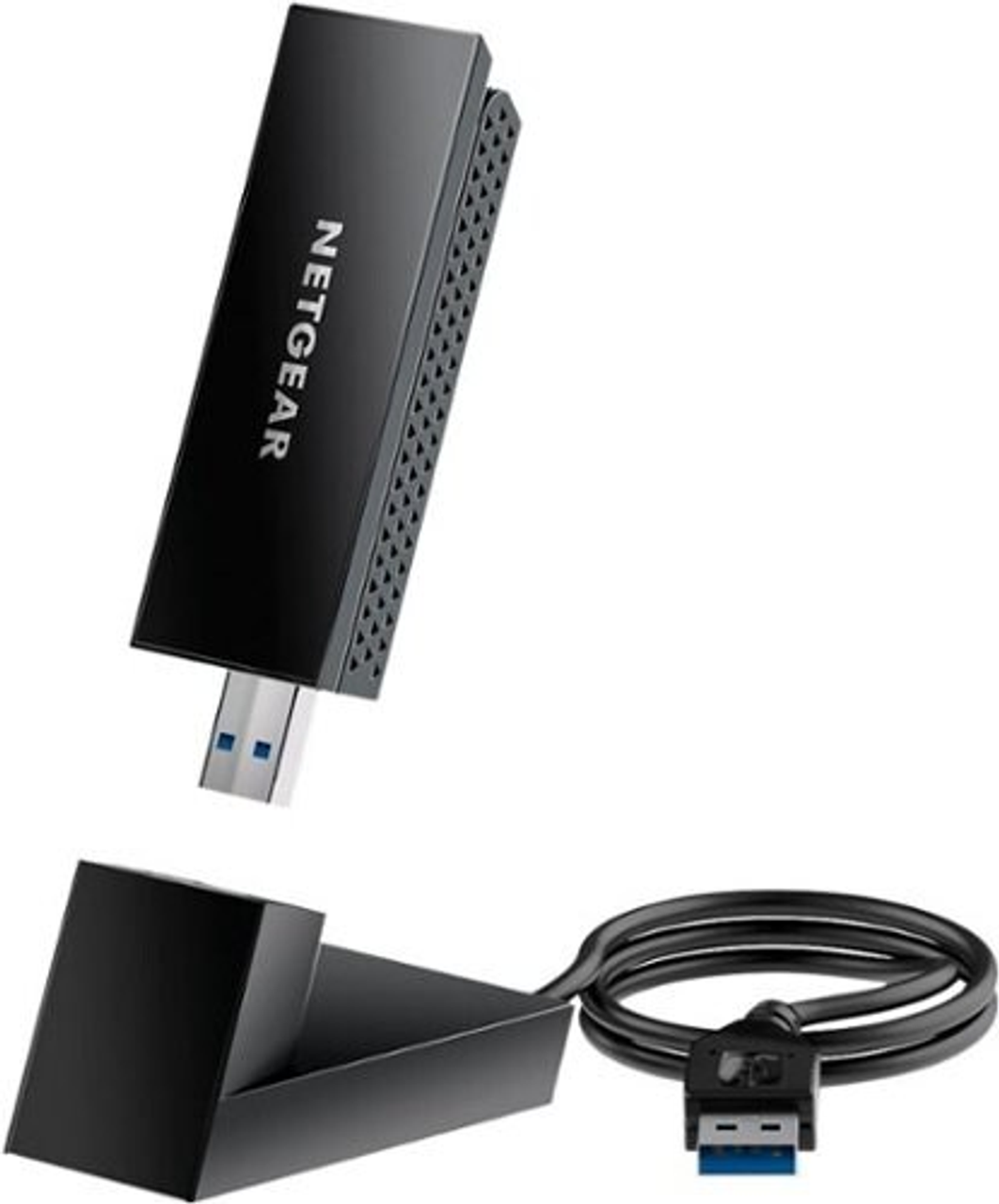NETGEAR - Nighthawk AXE3000 Tri-Band Wireless-AX USB 3.0 Adapter - Black