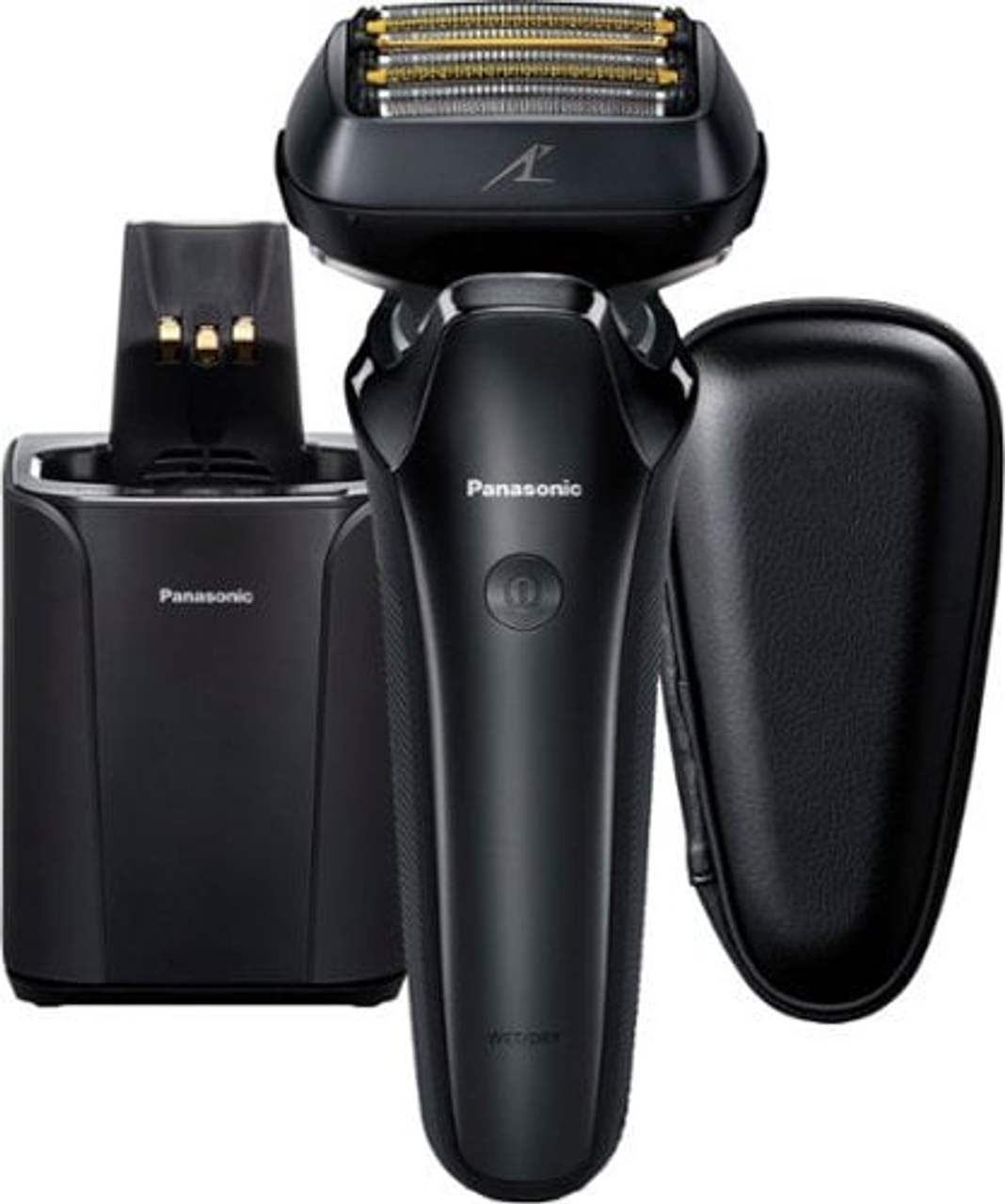 Panasonic - Arc6 Six-Blade Wet/Dry Electric Shaver with Automatic Cleaning and Charging Station - Black - Black