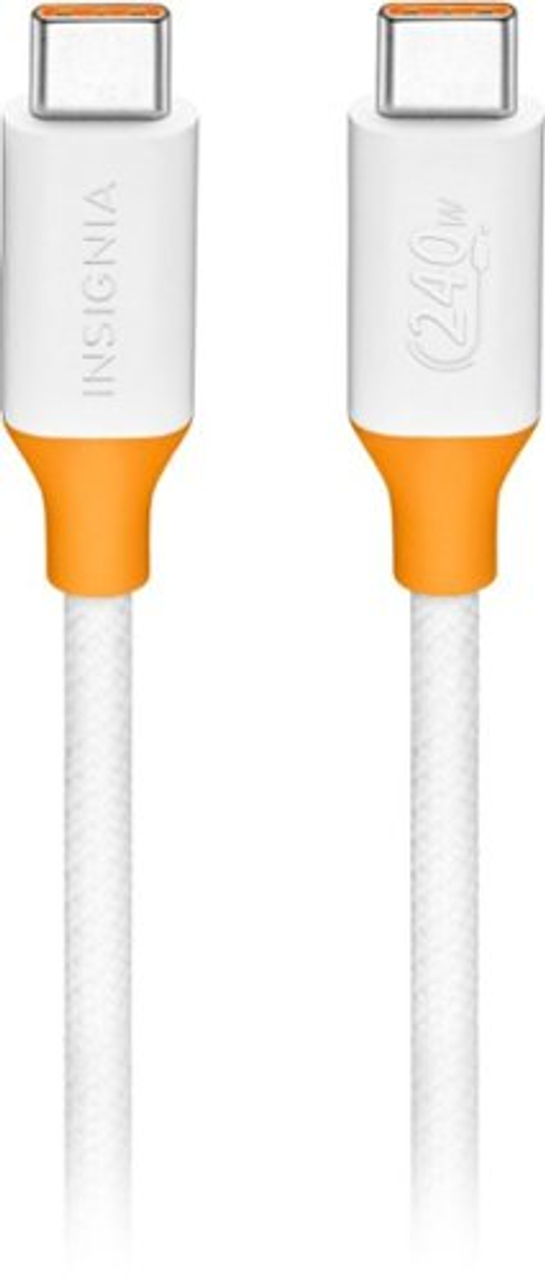 Insignia™ - 8' USB-C to USB-C Charge-and-Sync Cable - White