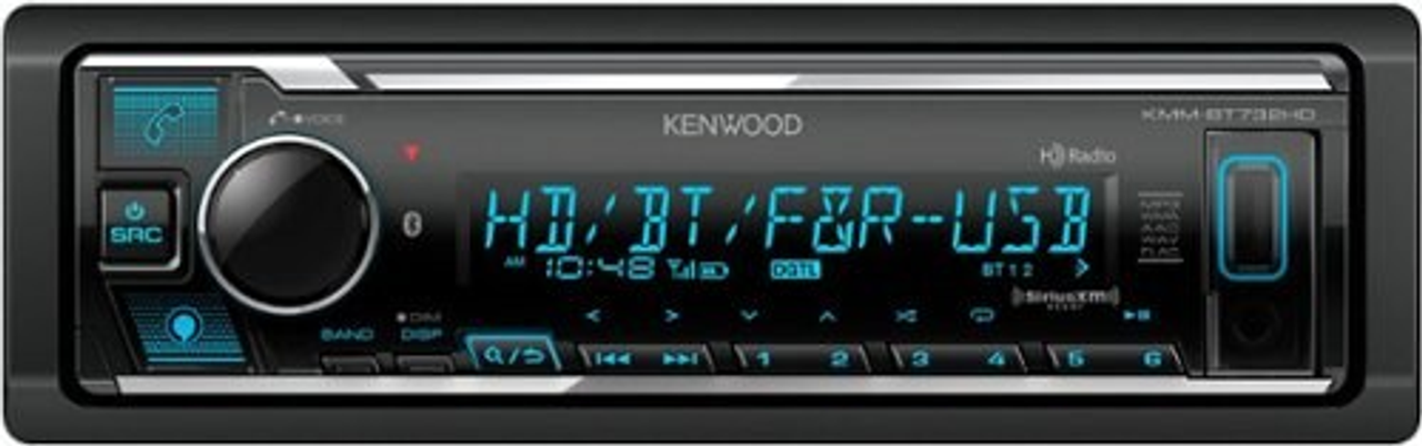 Kenwood - In-Dash Digital Media Receiver - Built-in Bluetooth - Satellite Radio-Ready with Detachable Faceplate - Black