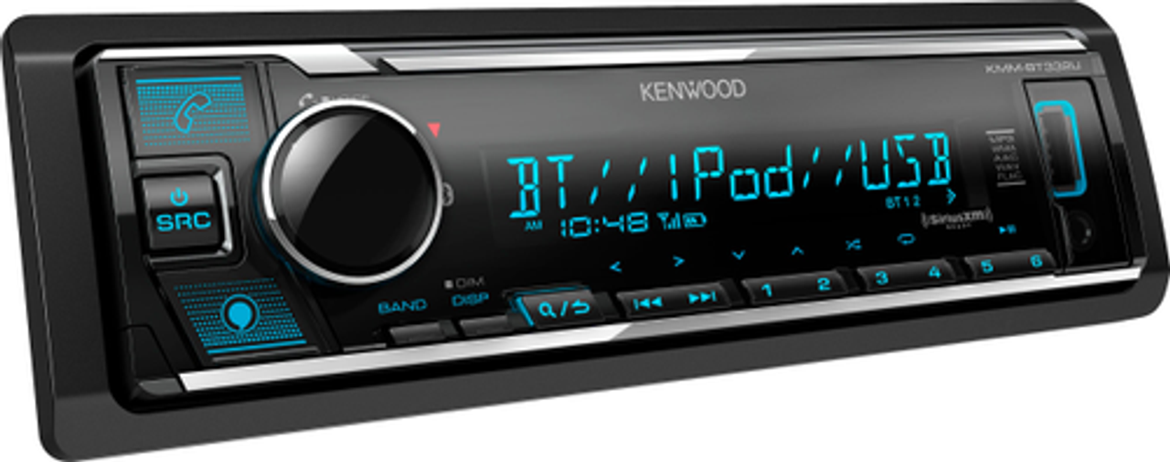 Kenwood - In-Dash Digital Media Receiver - Built-in Bluetooth - Satellite Radio-ready with Alexa Built-in Voice control - Black