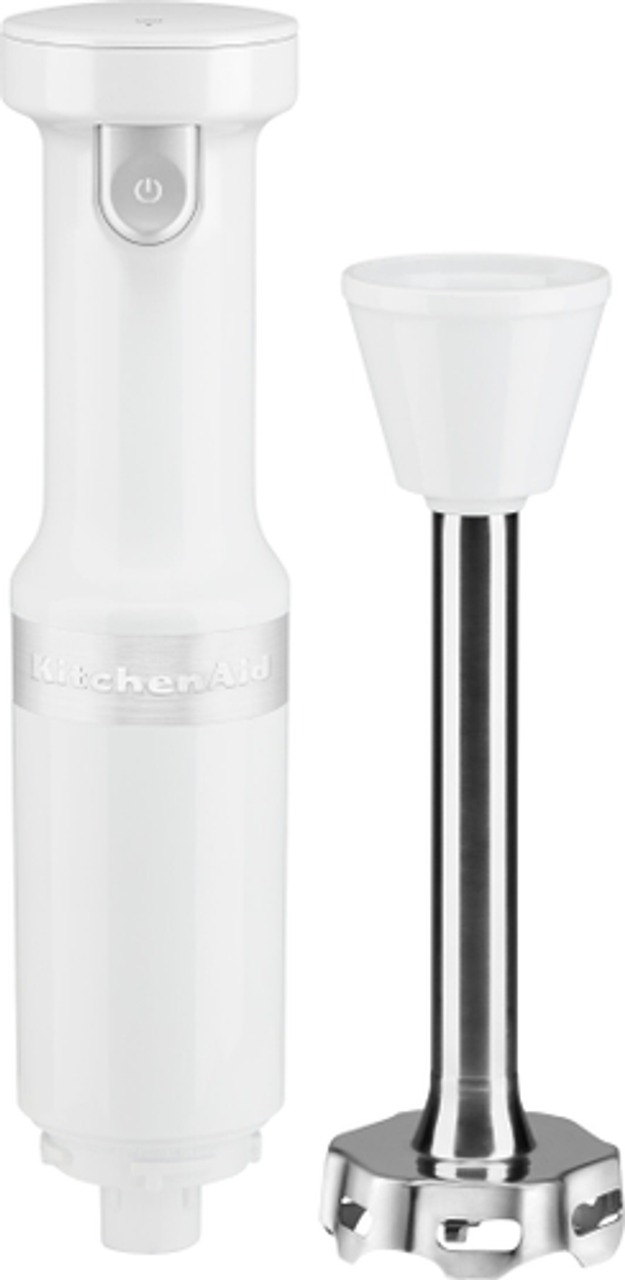 KitchenAid Cordless Variable Speed Hand Blender with Chopper and Whisk Attachment - KHBBV83 - White