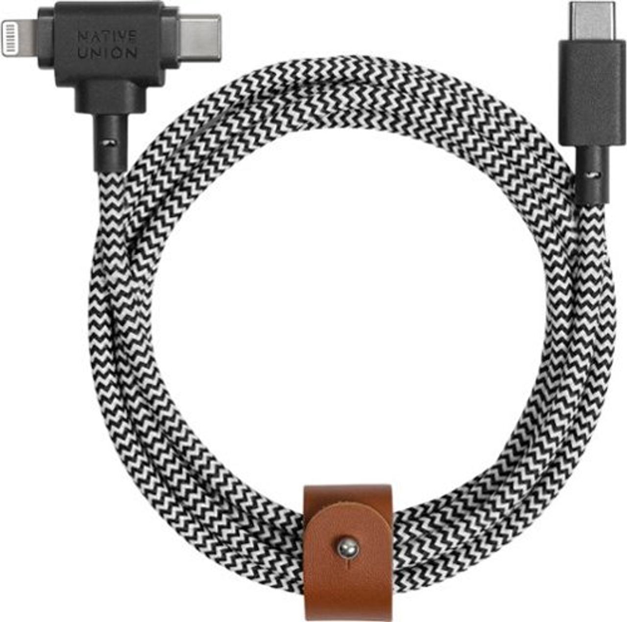 Native Union - BELT CABLE TYPE C TO TYPE C/ LIGHTNING - ZEBRA