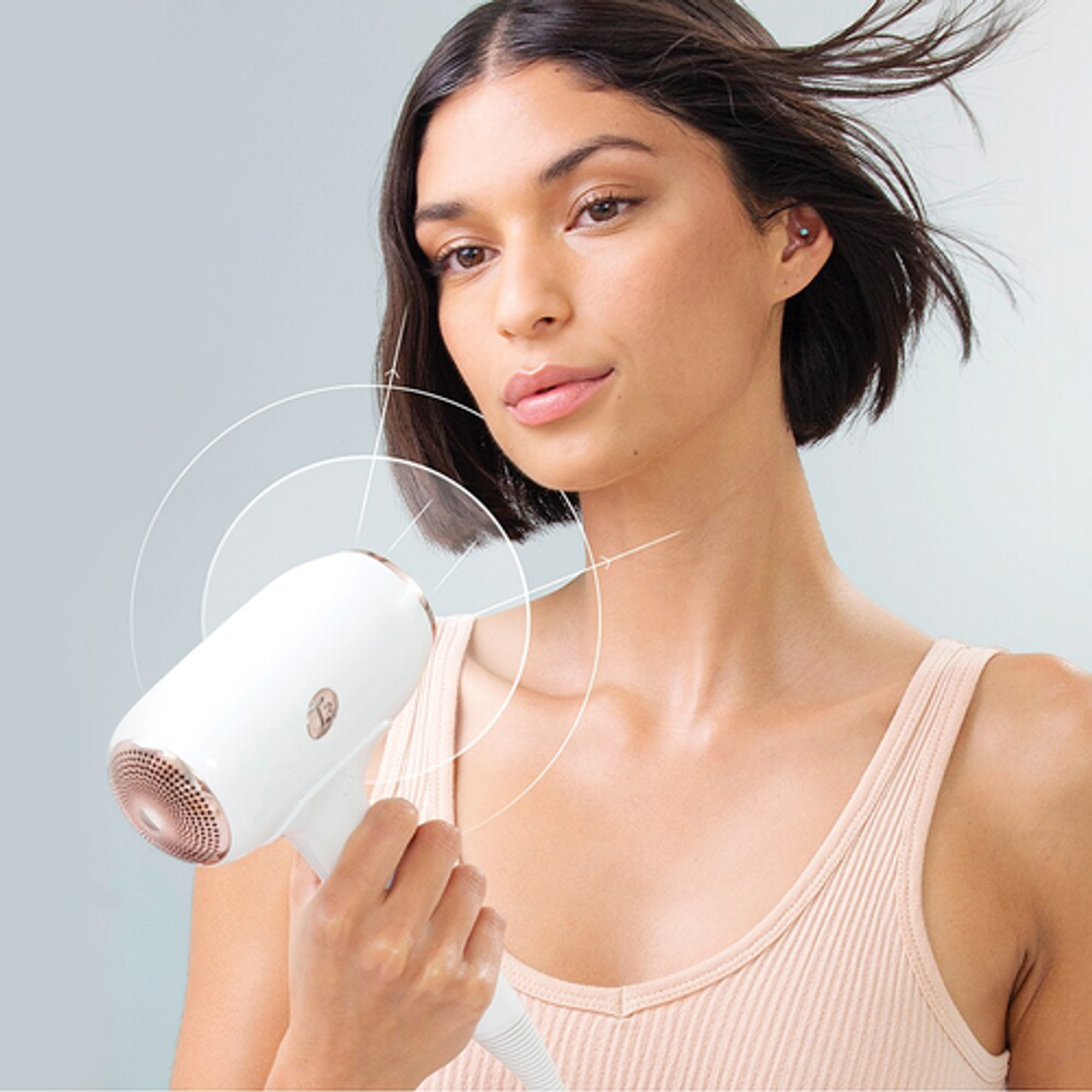 T3 - Fit Compact Professional Hair Dryer - White & Rose Gold