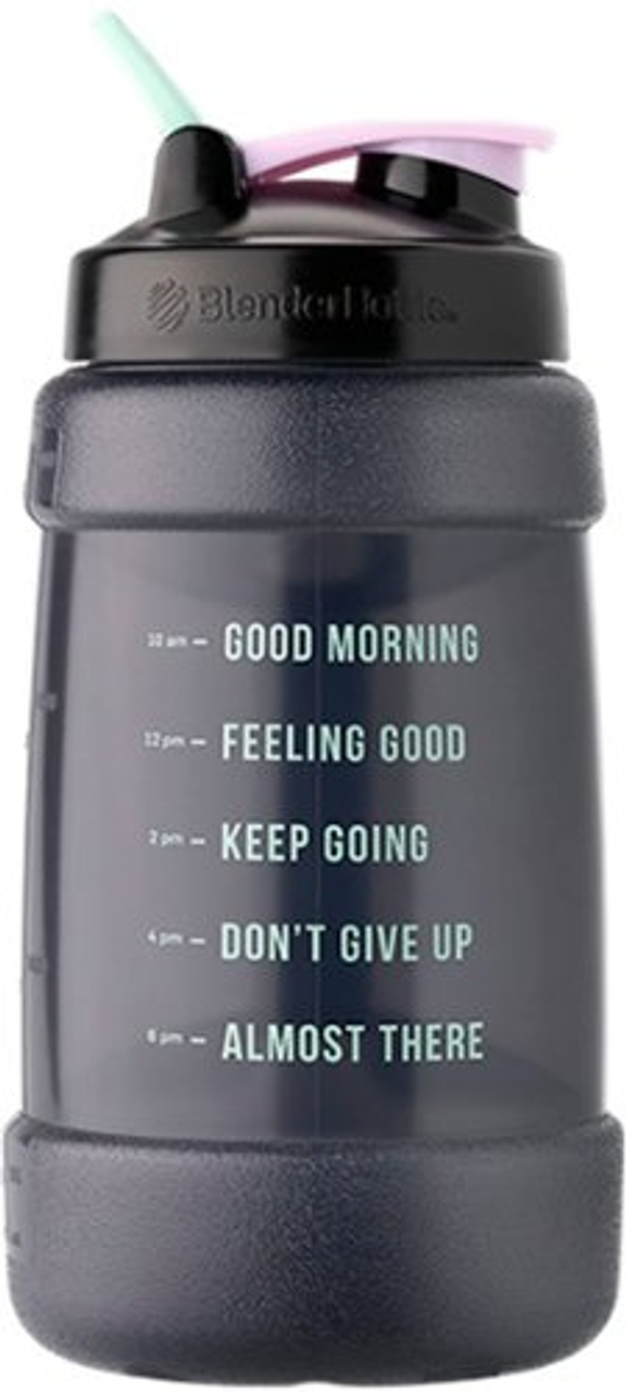 BlenderBottle - Hydration Koda - 74 oz. (Motivational) - Black/Grey